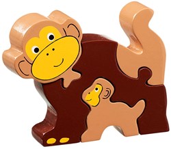 Puzzle para bebés Lanka Kade - Mono con cría (4)