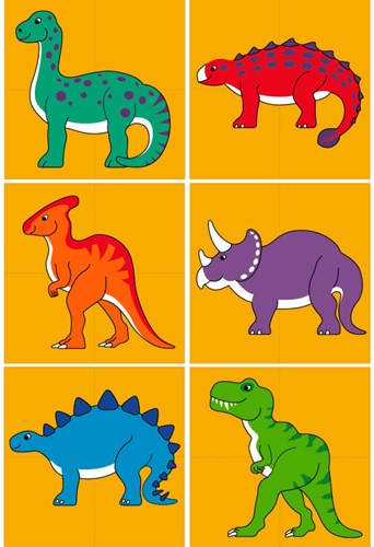 Lanka Kade puzzle de bloques - juguete educativo dinosaurios cartón-2