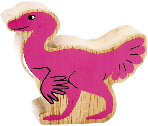Lanka Kade juguete dinosaurio de madera Caudipteryx rosa mediano educativo