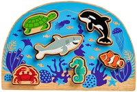 Lanka Kade puzzle de formas animales marinos - juguete educativo de cartón