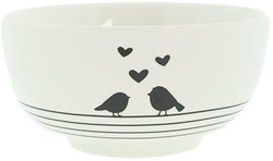 Cuenco pájaros porcelana blanco Clayre & Eef - cuenco elegante 500ml