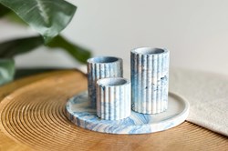 Little Creations Set DIY Resina - Candelabros y Bandeja Pigmento Azul