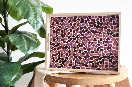 Little Creations bandeja mosaico kit DIY rosa viejo set creativo adultos