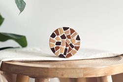Little Creations set mosaico posavasos manualidades 4 piezas beige