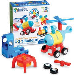 Learning Resources Learning Resources - 1-2-3 Build It!â„¢ Rocket-Train-Helicopter