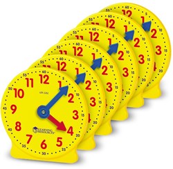 Learning Resources Learning Resources - Big TimeÂ® Geared Mini-Clocks (Set of 6)