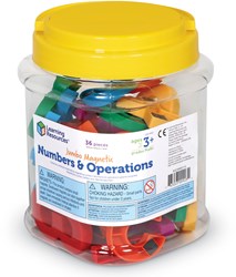 Learning Resources Learning Resources - Jumbo Magnetic Numbers/Operations, Set of 36