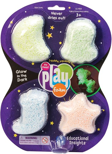 Learning Resources Playfoam Glow In The Dark 4 Pack - Juguete Creativo Luminoso