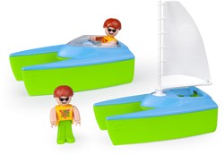 Lena barcos de juguete velero y lancha multicolor para niños