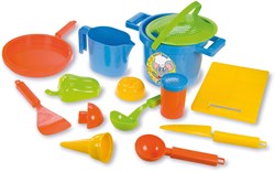 Lena set cocina arenero juguete 14 piezas set arena colorido