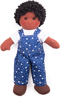 BigJigs muñeco Leon - muñeca de tela azul 28cm para niños