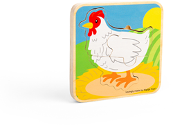 Puzzle Bigjigs Lifecycle Pollo