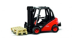 Bruder carretilla elevadora Linde H30D juguete con dos palets - vehículo de construcción