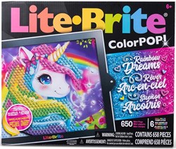 Basic Fun juguete tablero luminoso arcoíris creativo - Lite Brite Colorpop