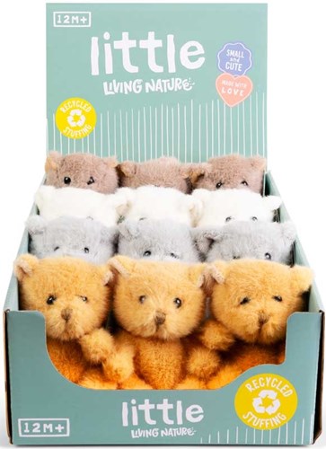 Living Nature llavero osito de peluche juguete marrón multicolor