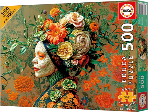 Educa puzzle Lizard Queen - 500 piezas - rompecabezas colorido fantasía-2