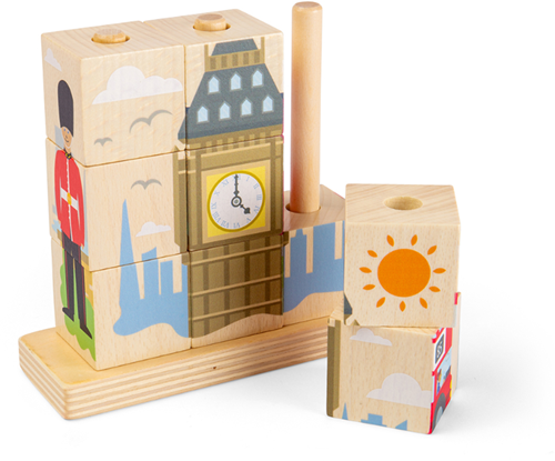 BigJigs bloques apilables de madera Londres - juguete educativo