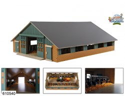 Kids GLOBE establo de madera granja vacas 1:32 juguete