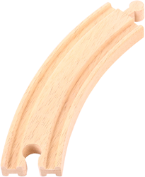 BigJigs vías de tren de madera curvas largas - 12 piezas - set de expansión