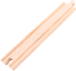 BigJigs vías largas rectas de madera para tren - set de 12 piezas