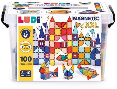 Ludi set de construcción magnética XXL - juguete de construcción 100 piezas