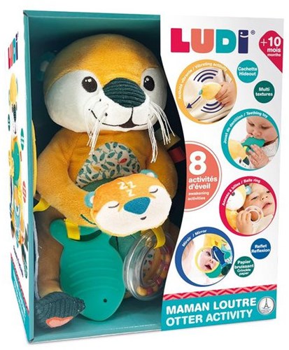 Ludi peluche nutria juguete sensorial interactivo bebé 10m+