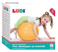 Ludi pelota XXL estimulante motricidad juguete sensorial amarillo 45 cm