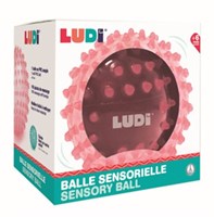 Ludi pelota sensorial rosa - juguete para bebés motricidad y tacto