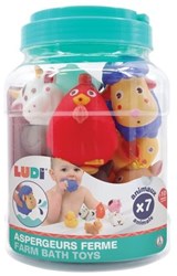 Ludi juguete de baño animales de granja rociadores coloridos PVC
