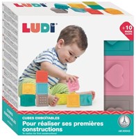 Ludi set de bloques suaves para bebés textura acanalada juguete sensorial