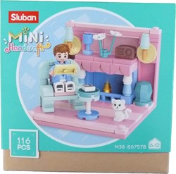 Sluban bloques de construcción sala de estar set de juego 116 piezas casa de muñecas