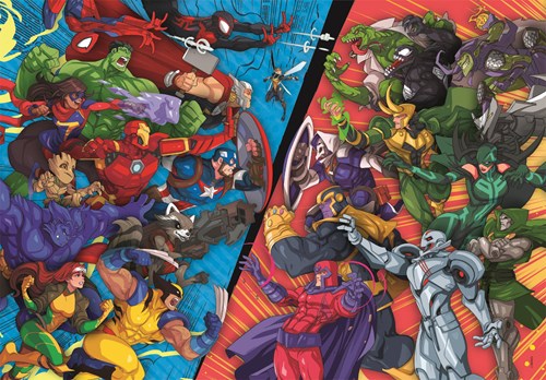Clementoni puzzle Marvel 104 piezas - rompecabezas infantil de cartón