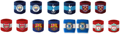 Team Merchandise muñequeras algodón azul Manchester City fan deporte