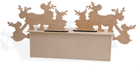 Hobbygroep figura MDF renos trepadores 38 cm decoración manualidades