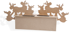 Hobbygroep figura MDF renos trepadores 38 cm decoración manualidades