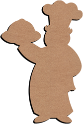 Gomille figura chef MDF decoración creativa 58 cm juguete creativo