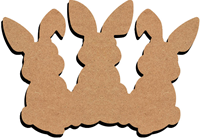 Gomille decoración creativa conejo MDF 26 cm manualidades