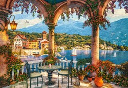 Castorland puzzle veranda mediterránea - 1000 piezas cartón