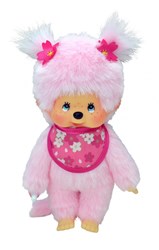 Muñeca Monchhichi Cherry Blossom niña 20cm peluche juguete rosa