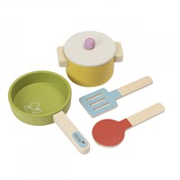 Micki set de cocina de madera juguete - set de cocina colorido para niños
