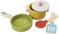 Micki set de cocina de madera juguete - set de cocina colorido para niños-3