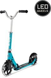 Micro patinete infantil Cruiser LED aqua - patinete plegable de 2 ruedas con ruedas LED