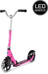 Micro patinete infantil Cruiser LED rosa - plegable con ruedas LED