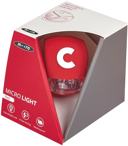 Micro luz LED deluxe roja - iluminación para patinete y bicicleta-2