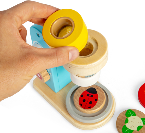 BigJigs microscopio de madera juguete educativo para niños - madera FSC-3