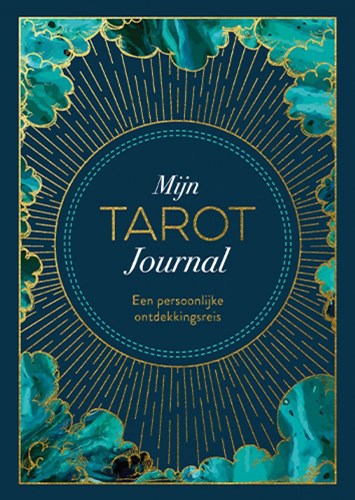 Lantaarn diario de tarot de lujo con detalles dorados y espacio para notas