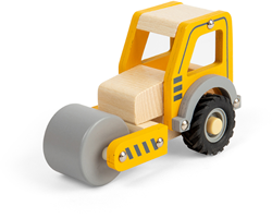 BigJigs rodillo compactador de juguete de madera - vehículo de construcción sostenible