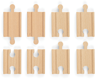 Bigjigs Minicarriles - 8 piezas