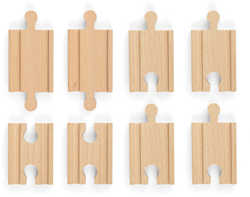 Bigjigs Minicarriles - 8 piezas