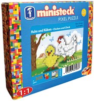 Ministeck juguete mosaico granja gallina - caja pequeña - 300 piezas